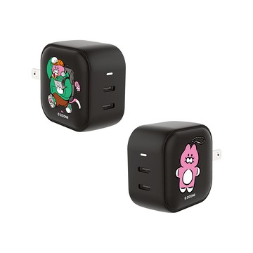 【正版授權】ZIZONE學院穿搭GaN 45W Type-C雙孔充電頭