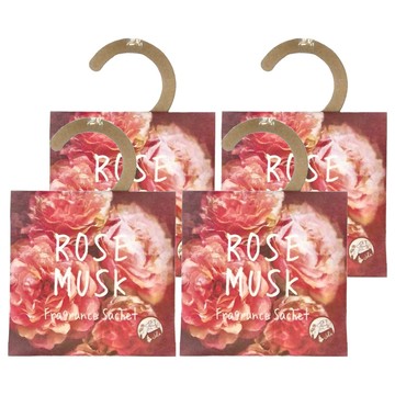 John's Blend 室內吊掛式香氛掛包-玫瑰麝香  4包  38g