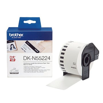 【 BROTHER】兄弟牌  白底黑字 54mm*30.48M 連續標籤帶 / 盒 DK-N55224