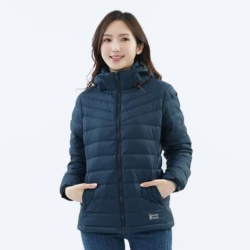 【遊遍天下】女款顯瘦中長版防潑水防風保暖羽絨外套GJ22052 / 丈青( M-5L 大尺碼 )