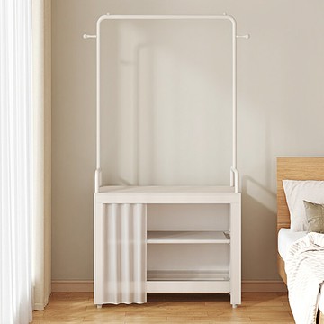 吊衣桿 掛衣架 衣帽架晾衣架落地臥室掛衣架宿舍租房床邊收納櫃放衣服神器置物架S66公司貨快速出貨