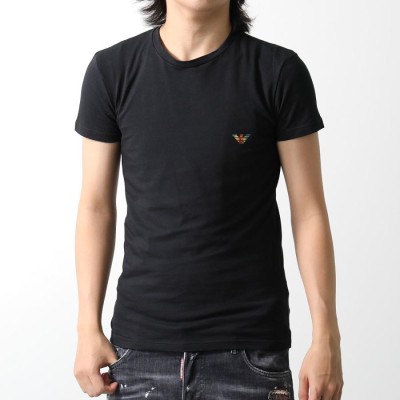 EMPORIO ARMANI エンポリオアルマーニ 半袖 Tシャツ 111035 4R513 メンズ ロゴ バックプリント クルーネック ストレッチ  00020 | LINEブランドカタログ