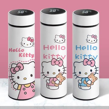hello kitty凱蒂貓智能保溫杯學生顯溫水杯304不銹鋼便攜大容量杯