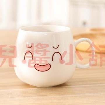 馬克杯陶瓷馬克杯女男咖啡杯可愛卡通杯子帶蓋勺喝水杯麥片杯牛奶杯瓷杯【倪醬小鋪】