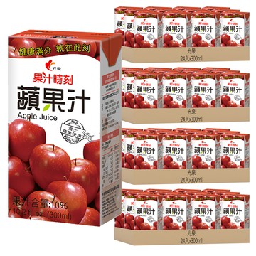 光泉 果汁時刻蘋果汁  300ml  96入