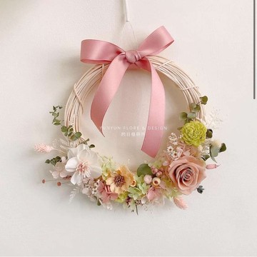 YUNYUN【色系可訂製】不凋花花圈 / M尺寸