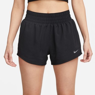 NIKE 短褲 女 運動褲 AS W NK ONE DF MR 3IN BR SHORT 黑 DX6011-010