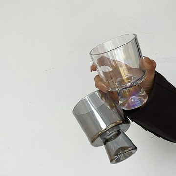 ins風甜筒杯設計感甜品蛋糕玻璃杯小眾高腳酒杯水杯威士忌杯