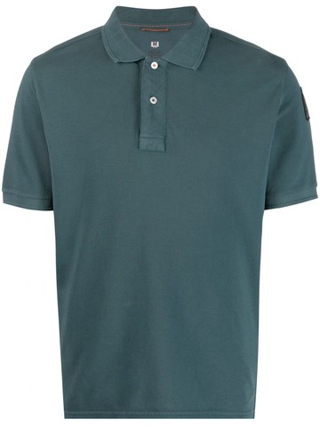 Parajumpers - logo-patch cotton polo shirt - men - Cotton - L - Green