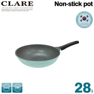 CLARE可蕾爾 韓國鑄造不沾炒鍋28cm無蓋