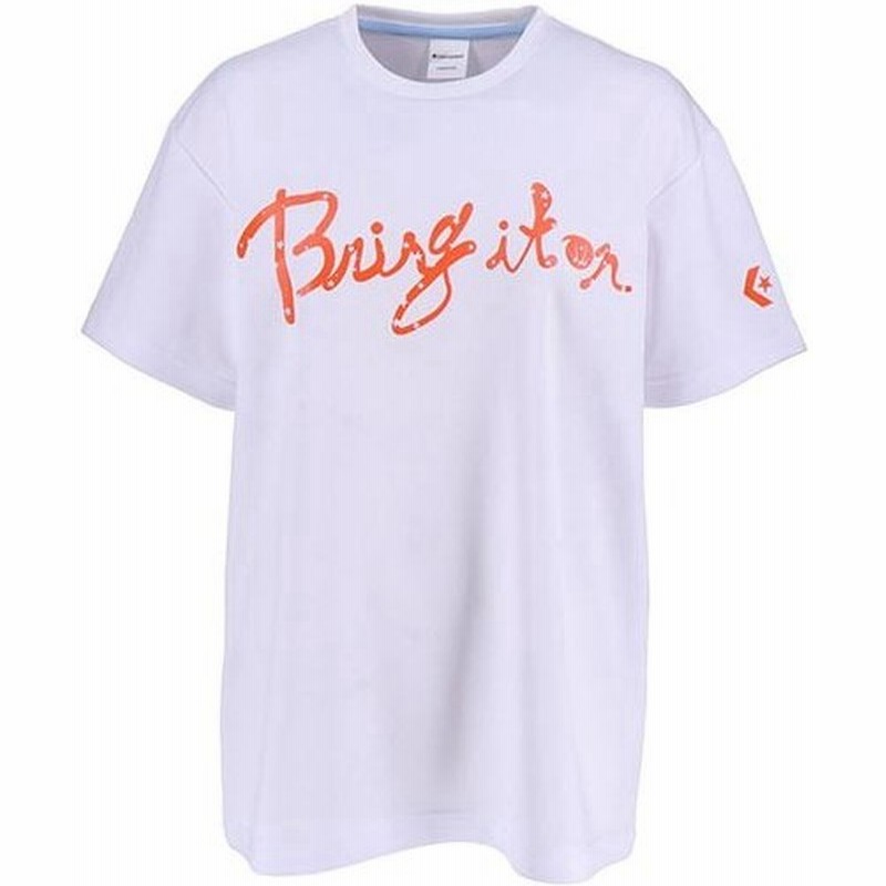 コンバース Converse レディース バスケットボール 9s プリントtシャツ ホワイト オレンジ Cb 1156 バスケ Tシャツ プラクティス 半袖 部活 通販 Lineポイント最大0 5 Get Lineショッピング