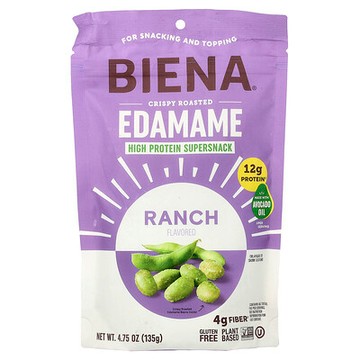 BIENA, Crispy Roasted Edamame, Ranch, 4.75 oz (135 g)