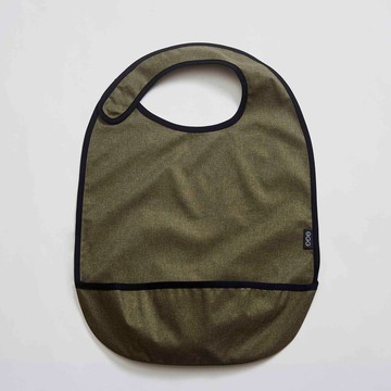 成人圍兜 | 軍綠質感毛料款