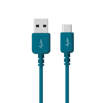 Avier CLASSIC USB A-USB C 高速充電傳輸線  200cm  藍色  1條