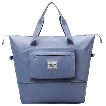 bebehome 超大容量多功能乾濕分離可折疊防水旅行收納包  藍色  42 x 27 x 21cm