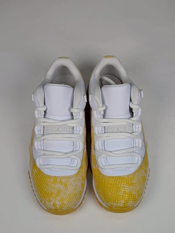 微瑕疵-左右腳鞋面色差 AH7860-107/7 Air Jordan 11 Low W "Yellow Snakeskin" 黃金蟒 蛇皮 女鞋 男女段