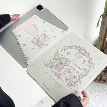 360°旋轉 花禮兔皮套 帶筆槽 適用 iPad Air 7 M3 2025 Pro 11吋 10代 9 8 mini7