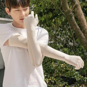 防曬手套男士超彈莫代爾夏季開車防曬防紫外線戶外騎車手臂套護臂