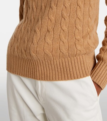 Polo Ralph Lauren Cable-knit wool and cashmere polo sweater
