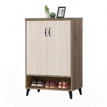 文創集 邁力克2.7尺二門下層格鞋櫃-80x39.5x118cm免組