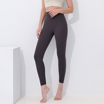 Mori girl 萊卡高腰修飾彈力運動褲 灰