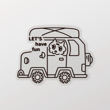 GO CAMPING/SADCAT/車貼、軟磁 SunBrother孫氏兄弟 防水貼紙 車貼貼紙 軟性磁