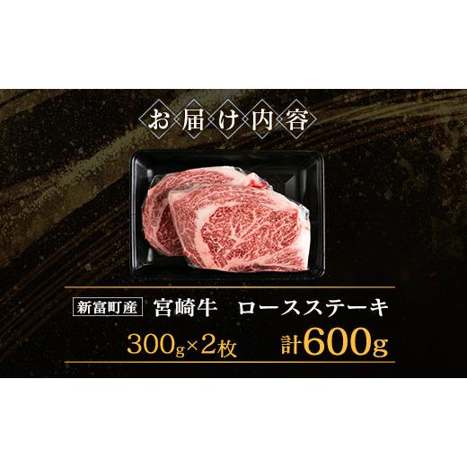 ふるさと納税 宮崎県 新富町 宮崎牛 ロースステーキ 計600g A4等級以上