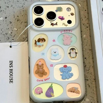 萌趣jellycat小動物 適用iPhone 17 15 16 Pro Max i16 17Pro 磨砂 防摔 手機殻