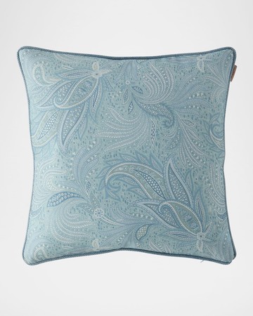 Calathea Embroidered Reversible Decorative Pillow, 18" x 19"
