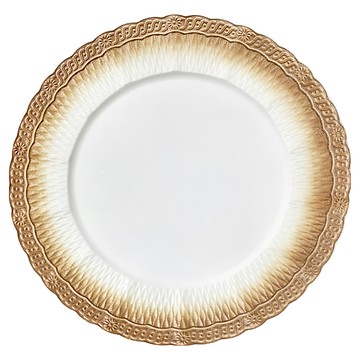 JUST HOME 觀日陶瓷平盤 12吋  橙色  1個