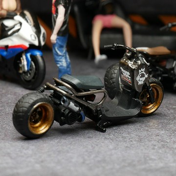 jc mart 1/64本田祖瑪zoomer原創低趴改裝摩托手辦配套人偶公仔場