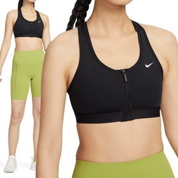 Nike As W Nk Df Swoosh Pded Fz Bra 運動內衣 女款 黑色 拉鏈式 FN2732-010