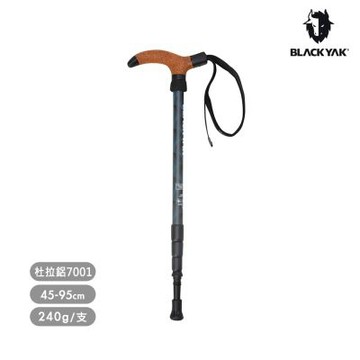 (贈手套)BLACKYAK 輕量杜拉鋁4節T把登山杖_95[藍/碳灰]登山杖 戶外 T把杖 BYFB1NGE02
