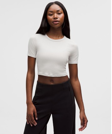 Hold Tight Straight-Hem Cropped T-Shirt Size 0