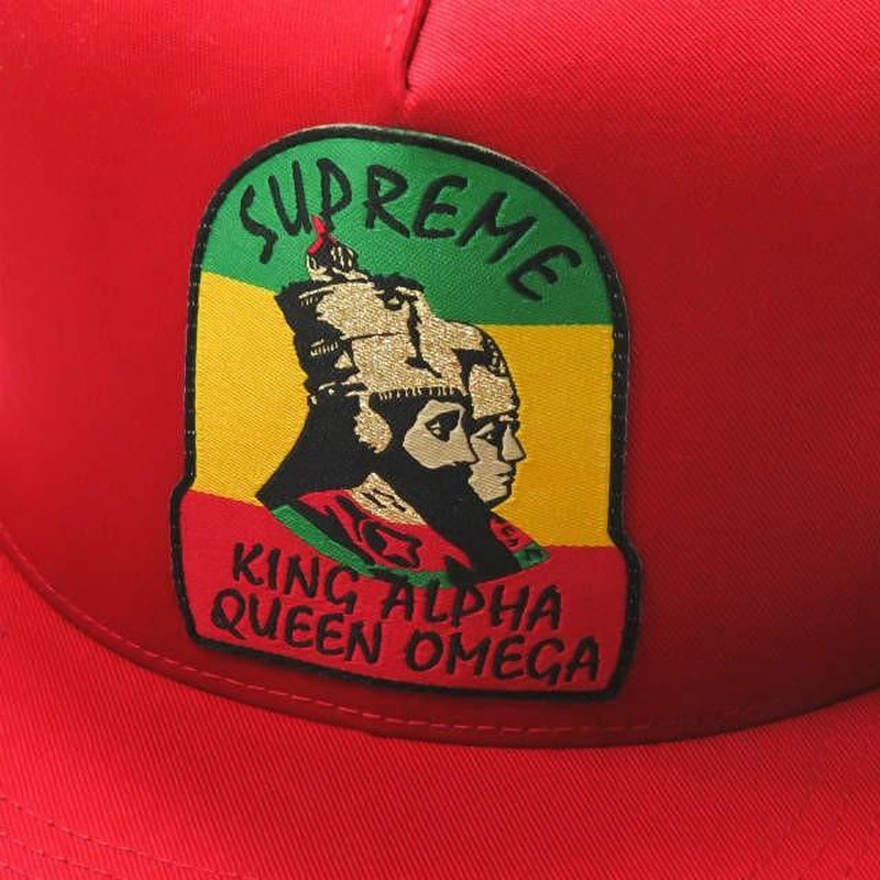 Supreme KING ALPHA QUEEN OMEGA キャップ ベージュ Supreme king alpha queen omega trucker hat