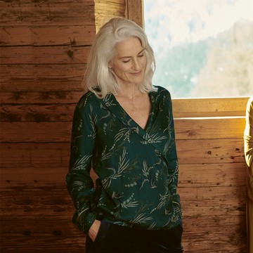 【HANRO】Celia長袖上衣XS-M(海藻綠)