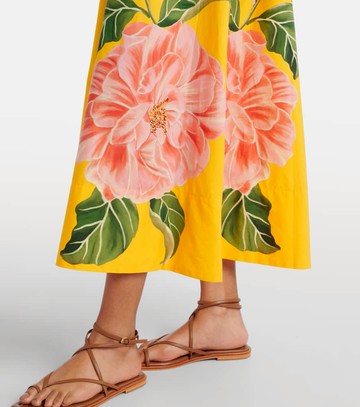 Farm Rio Spring Awakening floral cotton midi skirt