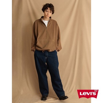 Levis Red 工裝手稿風復刻再造 男款 排釦寬直筒牛仔褲 / Twisted側縫線 / 質感復刻皮牌 /原色