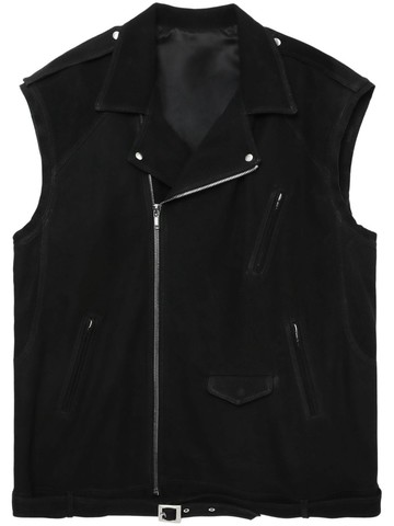 Rick Owens - leather biker vest - women - Calf Leather - OS - Black
