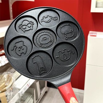 卡通華夫餅模具早餐鍋七孔煎鍋煎蛋神器燃氣灶家用平底鍋銅鑼燒鍋