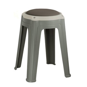 LOGIS邏爵家具－皮革軟墊圓凳 塑膠椅 餐桌椅 椅子 4入組【OPST-HX4】