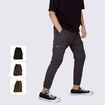 厚磅彈力束口工作褲－五色