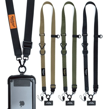Matchwood Phone Strap 雙勾式手機斜揹帶 頸掛背帶 證件帶 附手機夾片 圓形快扣 共四色 官方賣場