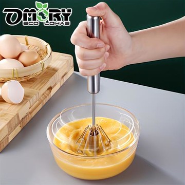 【OMORY】不鏽鋼半自動迴轉打蛋器