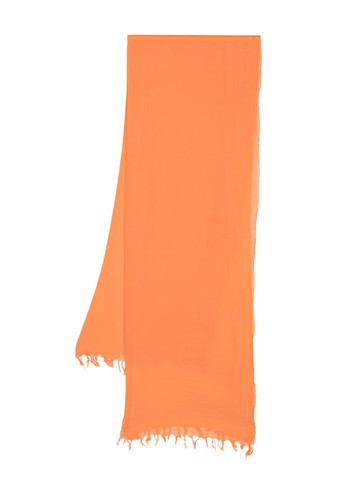 Aspesi Kids - frayed-edge cotton scarf - kids - Cotton - One Size - Orange