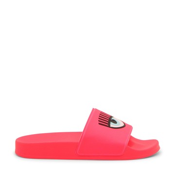 Chiara Ferragni - Pink Neon Rubber Eye Star Flats