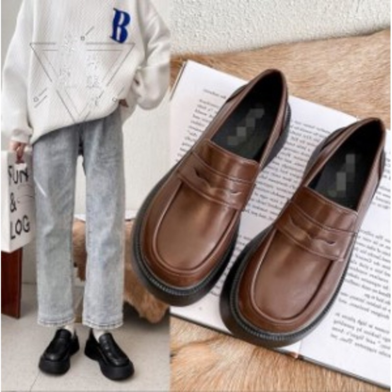 ローファー レディース 厚底 パンプス 学生靴 美脚 森ガール 女子 撥水 幅広 撥水性 革靴 コインローファー 革靴 通学 通勤 レディース 通販 Lineポイント最大4 0 Get Lineショッピング