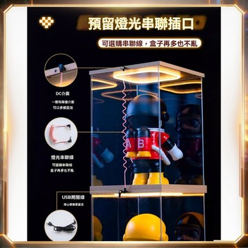 【24H✈️出貨】壓克力展示盒 高透亞克力帶LED燈 公仔展示盒 擺件展示盒 Gk展示盒 積木模型展示櫃 手辦展示盒