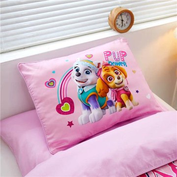 汪汪隊全棉枕頭套男女孩幼兒園午睡卡通家用學生成人粉色天天珠珠