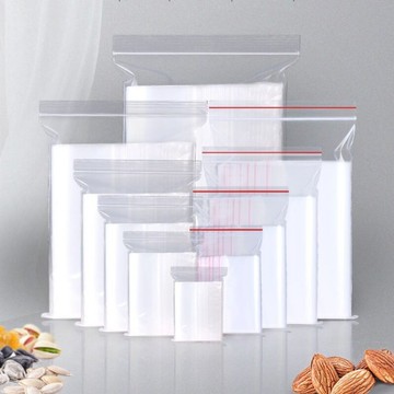 PE自封袋密封袋加厚大碼透明塑料封口袋食品級干果工業包裝袋